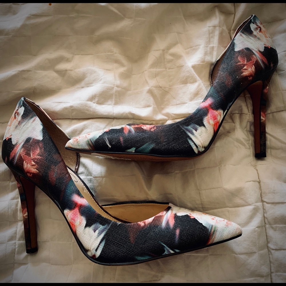 Jessica Simpson floral heels